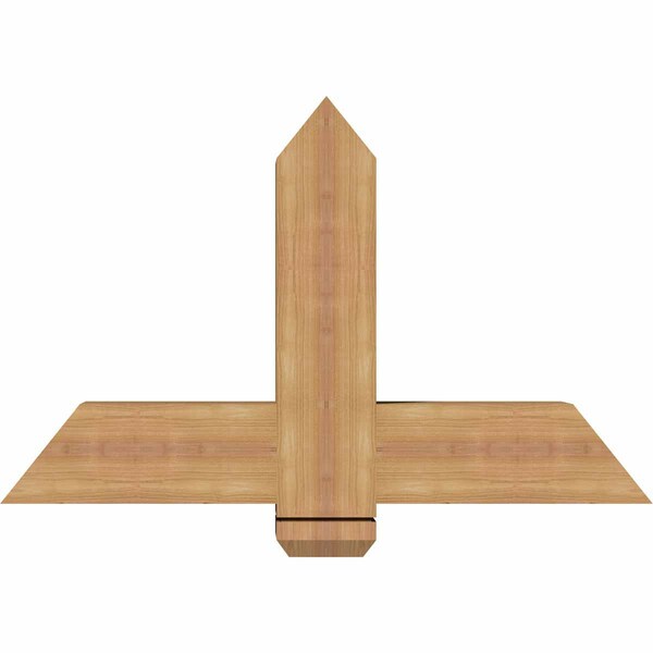 Ekena Millwork Eugene Smooth Timber Gable Bracket, Western Red Cedar, 36"W x 23"H x 5 1/2"D x 5 1/2"F, 15/12 Pitch GBW036X23X0606EUG00SWR - main